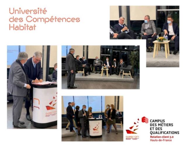 ! Événements ! Jeudi 18 novembre 2021
Dans le cadre de la semaine, École/Entreprise, organisée par le Ministère de l'Education Nationale @education_gouv, le lycée Gaston Berger fête la signature de son 1000 ème contrat de formation en alternance de la rentrée !

A cette occasion, Martine Pavot a  animé dans l'après midi, une table ronde en présence des partenaires formation : Jean Pierre GUILLON, Ghislain CORNILLON, Frédéric BOUREL, Alain OLEJNICZAK et des partenaires entreprises.

La cérémonie s'est déroulée en présence de Madame la rectrice de l'Académie de Lille, rectrice de la région académique Hauts de France, Valérie CABUIL.
